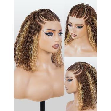 Imagem de Perucas frontais de renda Xinjiju Ready to Go Human Hair 30 cm 200% D