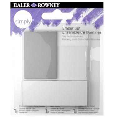 Imagem de DALER ROWNEY Simply Eraser Set de Borrachas para Desenho Artísticos – Inclui Borrachas Limpa Tipos, Macia e Plástica