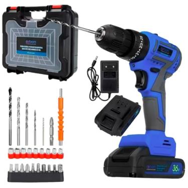 Imagem de Parafusadeira E Furadeira Elétrica 36v 110/220v 2 Baterias