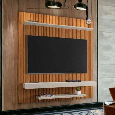 Imagem de Painel Para Tvs 60 Leme Ripado e Off White Bechara