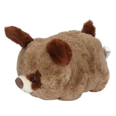 Imagem de Boneca de Pelúcia, Desenho Animado Vívido Alívio do Estresse Ecologicamente Correto Macio Enchimento de Algodão PP Boneca de Pelúcia Fofa para o Natal para Cama (Cachorro marrom)