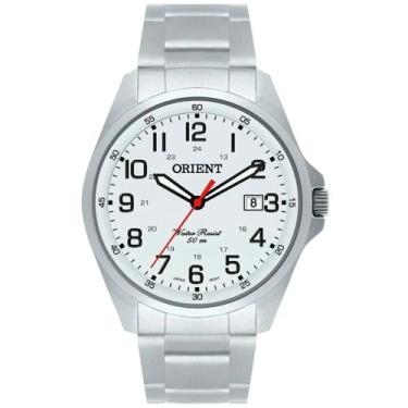 Imagem de Relógio Masculino Orient Mostrador branco com números MBSS1171 S2sx