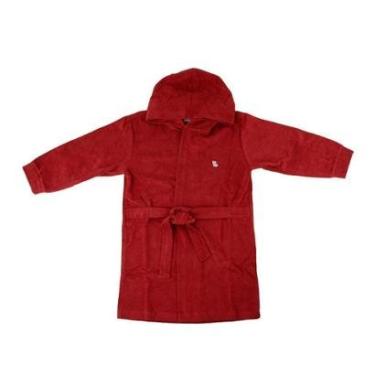 Imagem de Roupão Infantil Tip Top Unissex Atoalhado Vermelho - 346121-Unissex