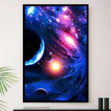 Imagem de Genérico, Quadro Galaxia Universo Buraco Negro Decorativo A4 23x33cm