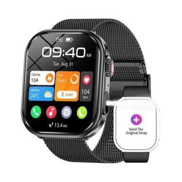 Imagem de Relógio Inteligente Bluetooth Masculino Com Tela Grande LIGE 2.01 HD M