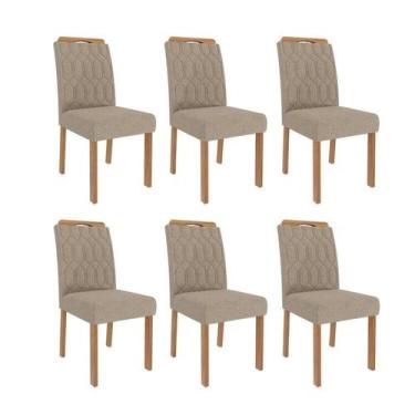 Imagem de Kit 6 Cadeiras para Sala de Jantar Estofadas paola - Cimol