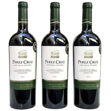 Imagem de Vinho Perez Cruz Limited Edition Carmenere  Kit Com 3 Garrafas  Oferta