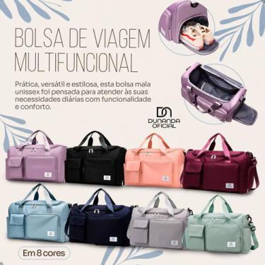 Imagem de Bolsa Mala de Mão Bordo Matelassê Espaçosa  Viagem, Multiuso, Mala Gra