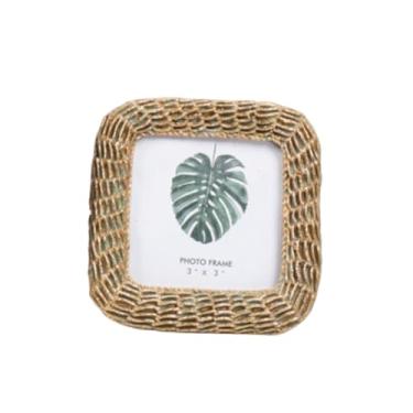 Imagem de IEUDNS Porta-retratos para exposição de fotos, porta-retratos de mesa para entrada, prateleira para sala de estar, Quadrado