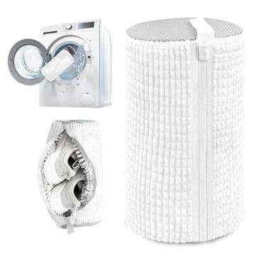 Imagem de DX Grandway 2 peças de sacos para máquina de lavar sapatos, sacos de lavanderia XXL para lavadora e secadora, zíper resistente com design de gancho, sacos secos de tênis incluídos, saco de lavagem