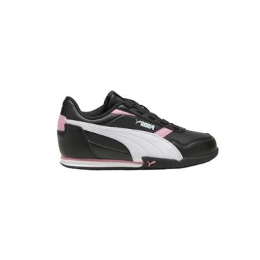 Imagem de PUMA Tênis infantil unissex Bella Donna com fecho alternativo, Preto e branco, rosa, Ah25, 11 Little Kid