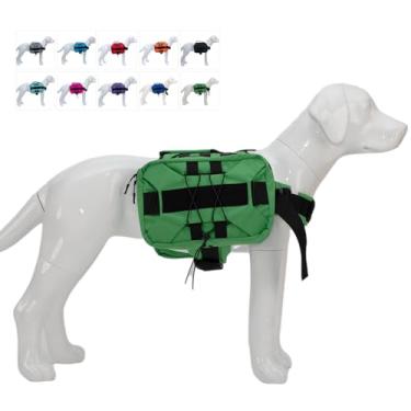 Imagem de Mochila grande para cães, bolsa de sela para cães ao ar livre, com bolsos laterais para cães pequenos, médios e grandes, mochila tática ajustável para caminhadas, viagens, acampamento, treinamento,