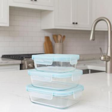 Imagem de Conjunto 3 Tigelas de Vidro Refratário Thika 410 680 1040 ML