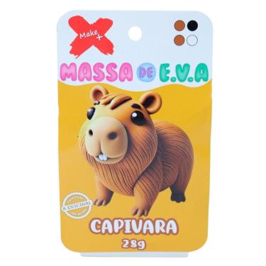 Imagem de Massa de EVA em pote 28g 4 cores Capivara - Gatte