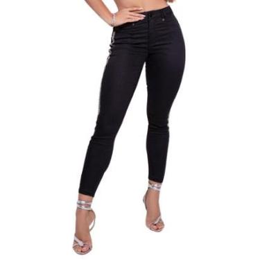Imagem de Calça Pit Bull Skinny Preta com Logomania Lateral 66722-Feminino