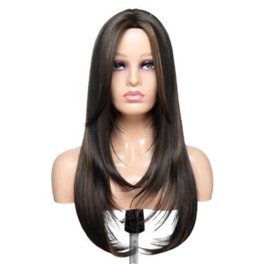 Imagem de Peruca Wig Aspecto Humano Fashion Line Fibra Premium Eloah(Castanho e Loiro Mel - FS4/27)