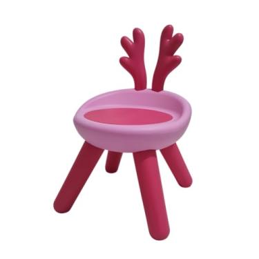 Imagem de Banquinho Infantil Alce, Assento Confortável, 43x27x23cm, Design Antiderrapante, Banco Para Crianças (Rosa)