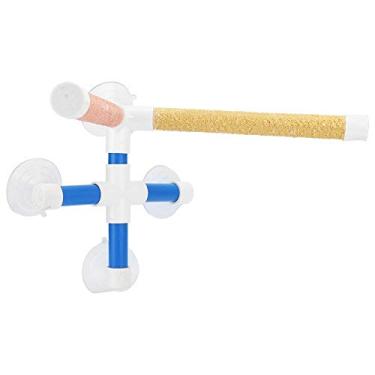 Imagem de Yctze Poste de Chuveiro para Papagaios Com Quatro Ventosas - Poleiro de Pássaro Com Revestimento Fosco para Banho e Moagem de Garras