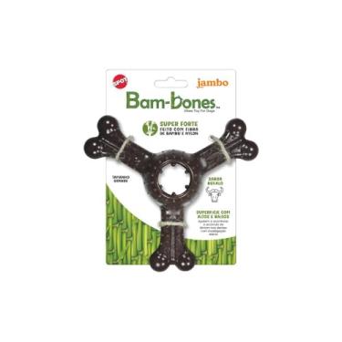 Imagem de JAMBO PET Mordedor para Pet, Bambone Bufalo Triplo, Feito de Bambu e Nylon, Grande
