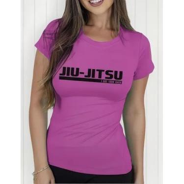 Imagem de Camiseta Camisa Adulto Feminina Masculina 100% Algodão Luta Jiu Jitsu 