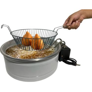 Imagem de Fritadeira Elétrica Industrial Redonda 5 L Tacho até 300°C (110V)
