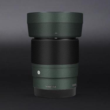 Imagem de 30 1.4 E Acessórios de película para lente de câmera adesivo de película protetora de vinil para Sigma 30 mm F1.4 DG DN adequado para Sony E Mount adesivos protetores de câmera (verde turquesa)