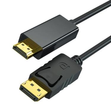 Imagem de Cabo DisplayPort para HDMI, porta de exibição unidirecional 4K (DP), cabo banhado a ouro, compatível com Lenovo, HP, ASUS, Dell, ThinkPad, NVIDIA e mais - 1,8 m
