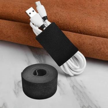 Imagem de Tiras de gancho e laço dupla face de nylon de 5 cm, tiras autoaderentes, rolo de gerenciamento de cabos de fixação para agrupar fixação, armazenamento e organização