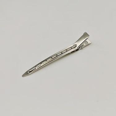 Imagem de Clipes de cabelo Clipes de bico de pato clipes de jacaré clipes de metal prateado para pentear e enrolar por cabeleireiro ou bricolage em casa - 9,5 cm, pacote com 20