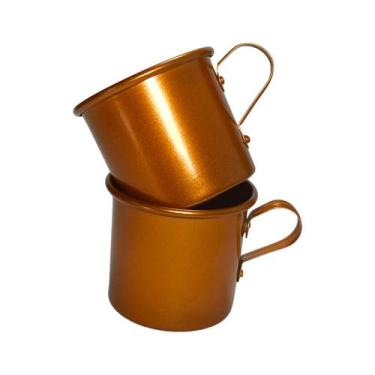 Imagem de Kit Jogo 30 Caneca Copo Moscow Mule Alumínio Cor Cobre 350ml - Casa Pa