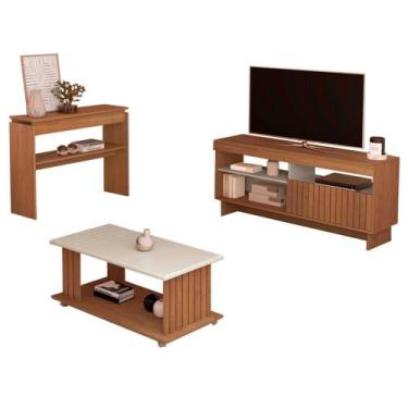 Imagem de Rack Tv 65 Pol 160 Cm Aparador E Mesa Centro Cinamomo - MILANI MOVELAR