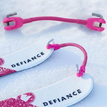 Imagem de Launch Pad Conector de ponta de esqui Wedglock - ensina controle de velocidade, fazendo uma cunha, giro básico - portátil e durável - perfeito para iniciantes (rosa)