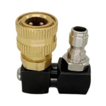 Imagem de KiBcsLic Conector giratório para lavadora de alta pressão, acessórios de conexão rápida de 1/4", para serviço pesado, adaptador para lavadora, Cabeça de Alumínio Preta