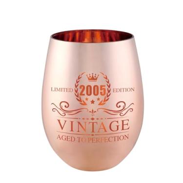 Imagem de xilaxila Presentes de aniversário de 21 anos para ela - Taça de vinho vintage 2005 - Decorações de aniversário de 21 anos para ela - Ideias engraçadas de presente de aniversário (2005)