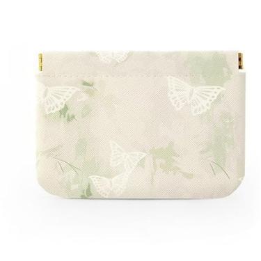 Imagem de Carteira feminina de encaixe estilo chinês, bolsa de armazenamento portátil, porta-moedas, batom, chave, bolsa interna de maquiagem, Branco, Tendência