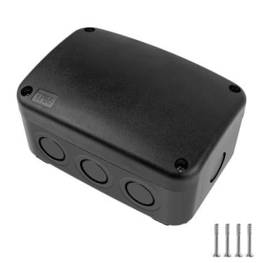 Imagem de Caixa de junção Nineleaf IP66 impermeável 12,5 x 8,6 x 6,2 cm preta