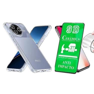 Imagem de Kit Capa Capinha Anti Impacto + Película Ceramica 9D Para Xiaomi Poco F7 Pro