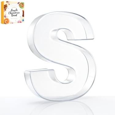 Imagem de Bandeja preenchível com letras de charcutaria acrílica de 25,4 cm, pratos de servir reutilizáveis em formato de número do alfabeto para tábua de charcutaria, frutas, doces, bolos, decoração de festa