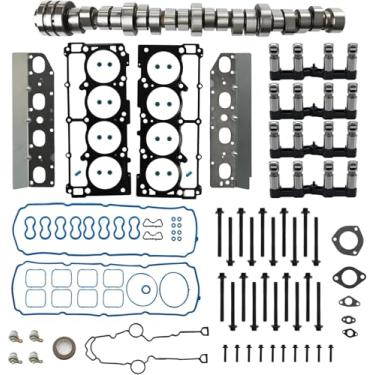 Imagem de Kit de elevação de eixo de cames Hemi 5.7 não MDS com conjunto de parafusos de junta de cabeça MLS adequado para Jeep Chrysler 300 Aspen Dodge Charger Grand Cherokee Ram 1500 2500 3500 2009-2015 V8