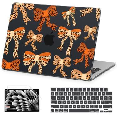 Imagem de AKIT Compatível com MacBook Air 13 polegadas 2025 2024-2022 M4 M3 M2 A3240 A3113 A2681, capa rígida exclusiva para laptop + protetor de tela + capa de teclado para MacBook Air de 13,6 polegadas, arco