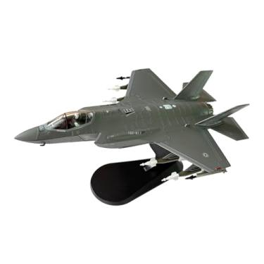 Imagem de menolana Miniatura de caça F-35A na escala 1:72 com suporte de exibição. Ideal para brincar de avião de ataque na sala de estar ou em qualquer mesa.