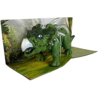 Imagem de Dinossauro Triceratops Interativo, Brinquedo Educativo com Som, Luz e Movimento, Modelo Sortido