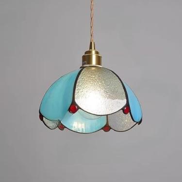 Imagem de Lustre retrô de latão para espaços loft antigos e iluminação de cabeceira vintage, perfeito para restaurantes em antigos armazéns e pousadas costeiras (E)