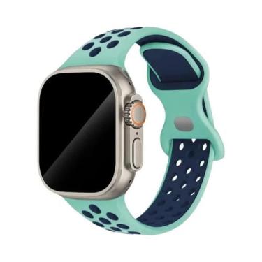 Imagem de Pulseira De Borracha Colorida Para Apple Watch Band 44mm 45mm 46mm 49m