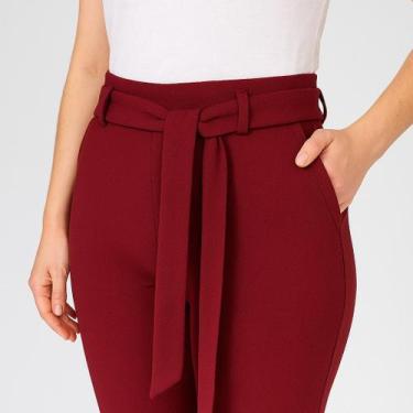 Imagem de Calça Crochard femenina tecido crepe estilo alfaiataria - MOD, Marinho