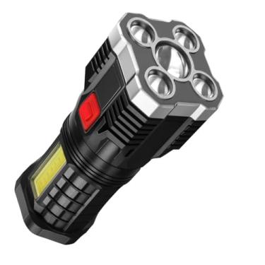 Imagem de Lanterna LED Recarregável de Alta Potência com Super Alcance, Bateria de Longa Duração, Luz Ultra Brilhante, Modo SOS, Resistência à Água e Ideal para Camping, Trabalho e Emergências