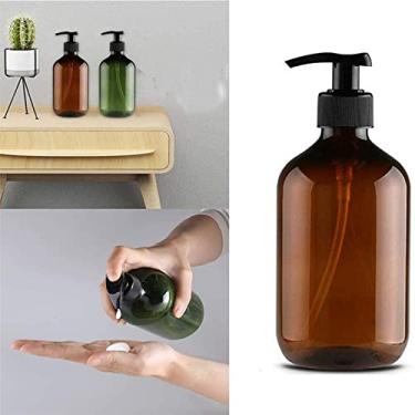 Imagem de Zerodis Garrafa de Bomba Transparente Portátil, Jardinagem Doméstica, Banheiro, Outros Produtos Com Cabeça Pp para Dispensar Xampus e Loções, 500ml para Uso Doméstico e de Cozinha, Garrafa de Bomba