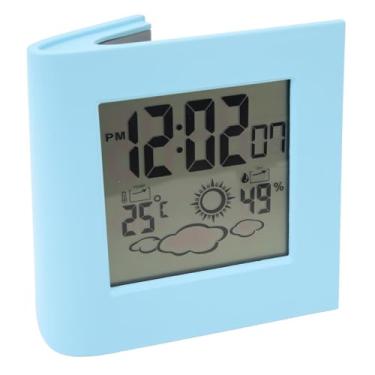 Imagem de Acouto Despertador de Energia Dupla Com Bateria Solar Com Previsão do Tempo, Exibição de Temperatura e Umidade, Tela LCD Fácil de Ler, Função de Temporizador para Casa, Escritório e Uso (#11)