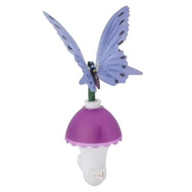 Imagem de Hztyyier Borboletas LED Coloridas Conectam Luz Noturna Com Sensor do Anoitecer Ao Amanhecer para Decoração de Quarto, Lâmpada Noturna Com Eficiência Energética para Crianças, Material ABS