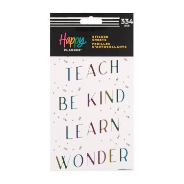 Imagem de Happy Planner Pacote de adesivos de 10 folhas para calendários, diários e projetos, acessórios para scrapbook, planos de sala de aula